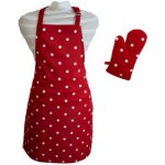 ARÔME HOME Kuchyňská zástěra červená s bílými puntíky – Hledejceny.cz