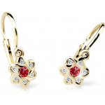 Cutie Jewellery zlaté dětské C2149-10-X-1 červená – Zboží Dáma