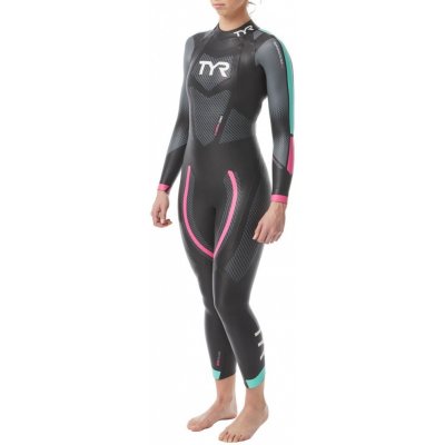 Tyr Hurricane Wetsuit Cat 5 Women Black/Turquoise/Fuchsia – Zboží Mobilmania