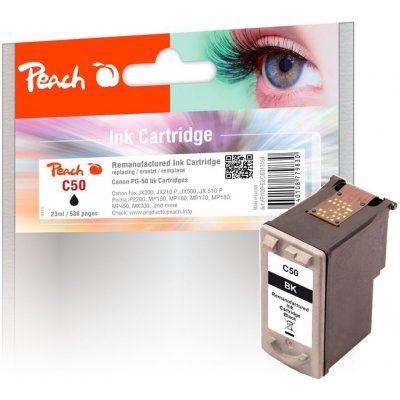 Peach Canon PG-50, 23 ml kompatibilní - černá