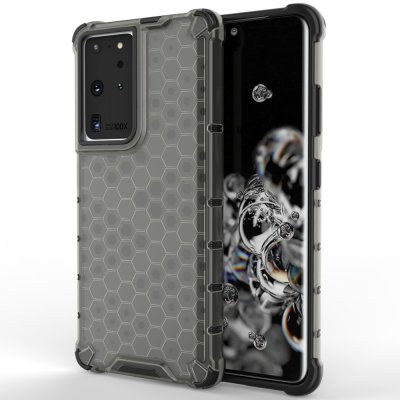Pouzdro Hurtel Honeycomb armor Samsung Galaxy S21 Ultra 5G - černé