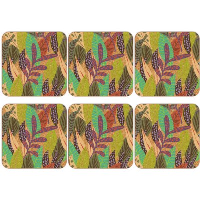 PokojovaDekorace.cz Korkové podtácky s potiskem 551 9,5x9,5cm 6 ks – Zboží Mobilmania