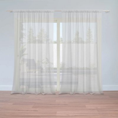 Sablio Záclony Šedá: 2ks 150x250cm – Hledejceny.cz