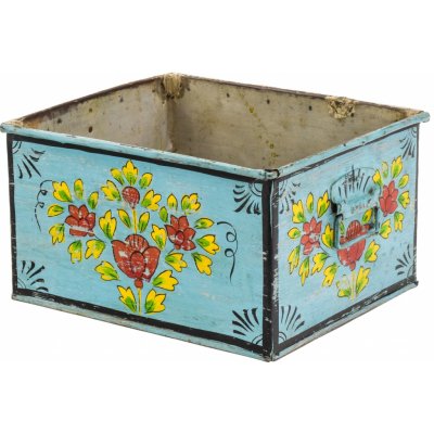 Sanu Babu Plechový podnos servírovací tác ručně malovaný 36x30x20cm – Hledejceny.cz