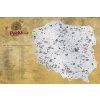 Nástěnné mapy Stírací mapa Polska Deluxe - stříbrná