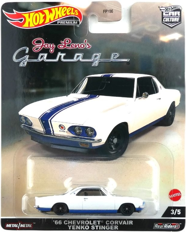 Mattel Hot Weels Premium Car Culture Jay Lenos Garage 66 Chevrolet Corvair Yenko Stinger