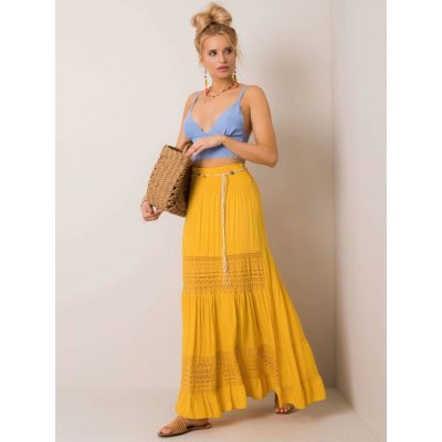Dámská sukně dlouhá s krajkou tw-sd-bi-81369.27 yellow – Zboží Dáma