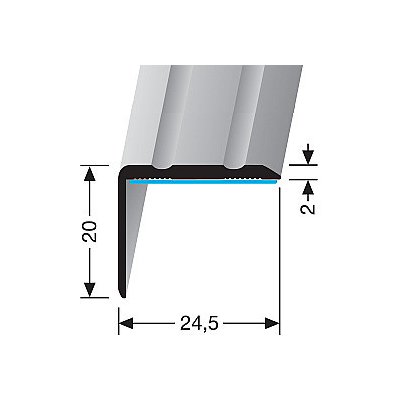 Küberit Schodový profil Černá F16 24,5x20 mm – Zboží Mobilmania