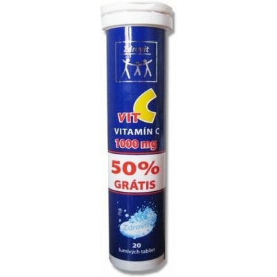 Zdrovit Vitamin C 1000 mg citron 20 šumivé tablety – Hledejceny.cz