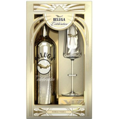 Beluga Noble Celebration 40% 0,7 l (dárkové balení 1 sklenice) – Hledejceny.cz