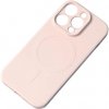 Pouzdro a kryt na mobilní telefon Apple MG Silicone Magsafe iPhone 13 Pro Max, růžové