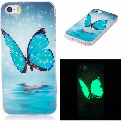 Pouzdro Luminous iPhone 5 / 5S / SE kryt svítící Butterfly with Stars & Snow – Zbozi.Blesk.cz