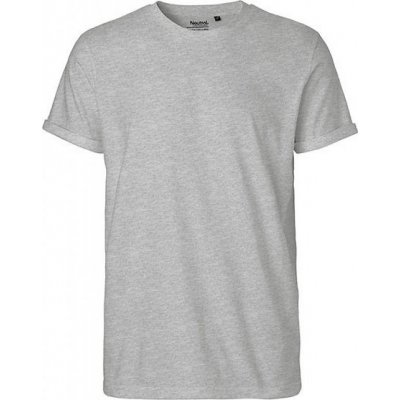 Neutral Moderní organické tričko s ohnutými konci rukávů Šedá NE60012
