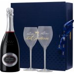 Le Contesse Prosecco Spumante DOCG Conegliano Valdobbiadene Brut 11% 0,75 l (dárkové balení 2 sklenice) – Zboží Dáma