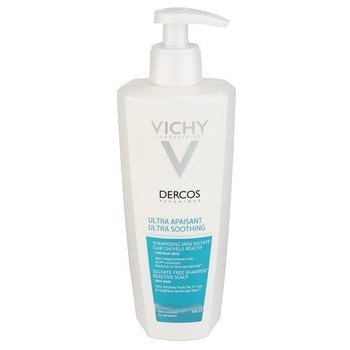 Vichy Dercos Ultra Soothing ultrazklidňující šampon pro suché vlasy a citlivou pokožku hlavy No Parabens Hypoallergenic 390 ml