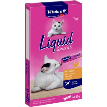 Vitakraft Cat Liquid snack kuře & taurin 6 x 15 g