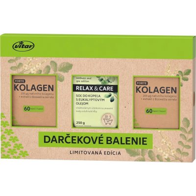 Vitar Eko Kolagen Forte 2×60 kapslí dárkové balení + sůl do koupele – Hledejceny.cz