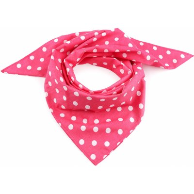 Prima-obchod Bavlněný šátek s puntíky 70x70 cm, barva 3 růžová – Sleviste.cz