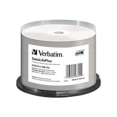 VERBATIM DVD-R (16xProfes. Print, 4,7GB), 50 cake (43744)