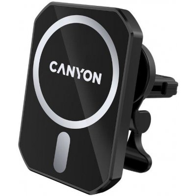 CANYON držák telefonu do ventilace auta MagSafe CM-15 pro iPhone12/13, magnetický, wireless nabíjení 15W, USB-C – Zboží Mobilmania