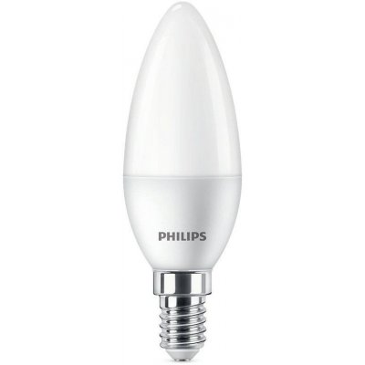 Philips žárovka LED svíčka, 5W, E14, studená bílá – Zboží Mobilmania