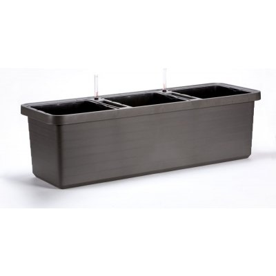 PLASTIA Truhlík BERBERIS TRIO 117x39x35 cm samozavlažovací Antracit – Zboží Dáma