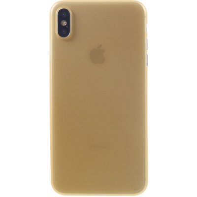 Pouzdro AppleMix Apple iPhone Xs Max - ochrana čočky - ultratenké - plastové - matné - zlaté