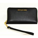 Michael Kors dámská peněženka JET SET TRAVEL 35S9GTVE7L LG FLAT MF PHN CASE BLACK LEATHER – Sleviste.cz