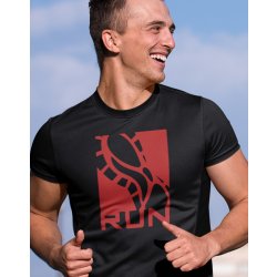 Bezvatriko pánské tričko Run Canvas 0922 černá