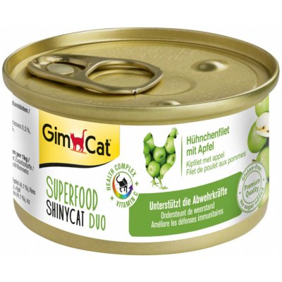 GimCat Superfood ShinyCat Duo kuřecí filet s jablky 24 x 70 g