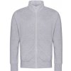 Pánská mikina Just Hoods Unisex mikina na zip JH147 Heather Grey