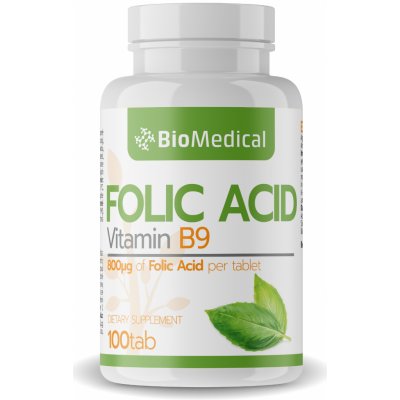 BioMedical Kyselina listová 100 tablet – Hledejceny.cz