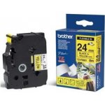 Brother TZE-FX651, černý tisk žlutý podklad 8 m x 24 mm – Zbozi.Blesk.cz