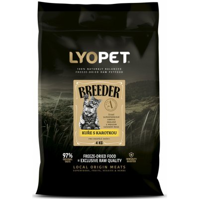 LYOPET Kuře s karotkou pro dospělé kočky 10 Kg