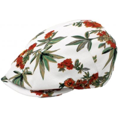Fiebig Headwear since 1903 Pánská letní bavlněná bekovka s květy bílá – Hledejceny.cz