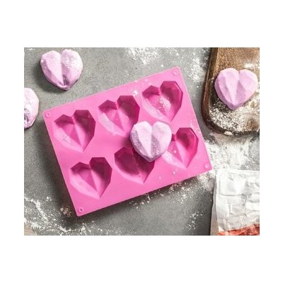 Silikonová forma na pečení muffinů - 3D srdíčka – Hledejceny.cz