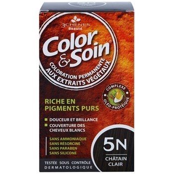 Color & Soin barva na vlasy 5N světle hnědá 135 ml