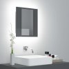 Koupelnový nábytek vidaXL LED koupelnová skříňka se zrcadlem lesklá šedá 40x12x45cm akryl