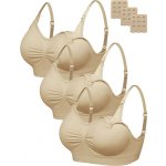 Kojící podprsenky 3ks Béžová – Zboží Mobilmania