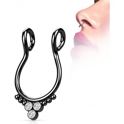 Šperky4U falešný piercing do nosu septum ST0019-K