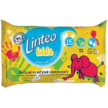 Linteo Baby vlhčené ubrousky Kids školní 15 ks