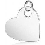 Šperky4U Malý ocelový přívěšek s kroužkem srdce OPP1637 – Zboží Mobilmania