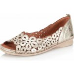 Iberius dámské kožené baleríny 5612-315 zlatá – Zboží Mobilmania