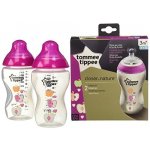 Tommee Tippee láhev s obrázky C2N 2ks růžová new 340ml – Hledejceny.cz