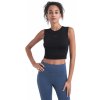 Dámské sportovní tílko ICEBREAKER Wmns Merino 125 ZoneKnit Energy Wind Cropped Bra Tank Black