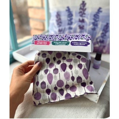 Lavandia Bedrohřej nahřívací polštářek s bio levandulí Les růžový – Zboží Dáma