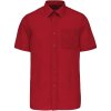 Pánská Košile Kariban pánská košile krátký rukáv ACE K551 červená - výprodej