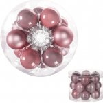 Autronic Ozdoby skleněné barva růžová pr.4 cm cena za 1 18ks VAK114-4 – Hledejceny.cz