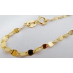 Klenoty Budín dámský ploškový zlatý náramek ze žlutého zlata HK7072 – Zboží Dáma