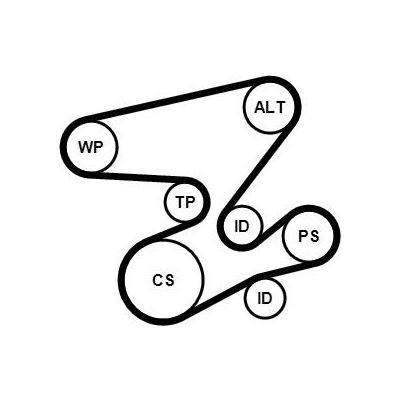 Vodní pumpa + klinový żebrový řemen CONTINENTAL CTAM 6PK2080WP1 – Sleviste.cz